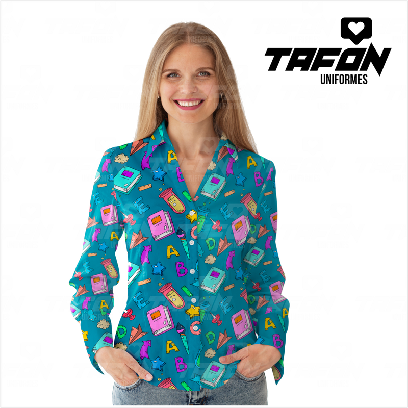 Blusas Camiseras para docentes CAM VE 0326  (PEDIDO MINIMO 5 UNIDADES)