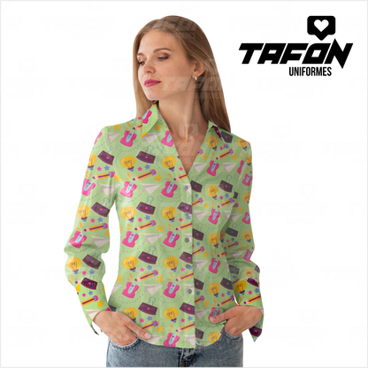 Blusas Camiseras para docentes CAM VE 0426  (PEDIDO MINIMO 5 UNIDADES)