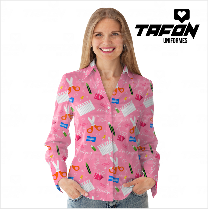 Blusas Camiseras para docentes CAM VE 0526  (PEDIDO MINIMO 5 UNIDADES)