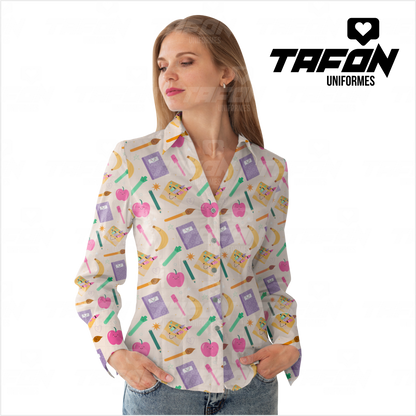 Blusas Camiseras para docentes CAM VE 0626  (PEDIDO MINIMO 5 UNIDADES)