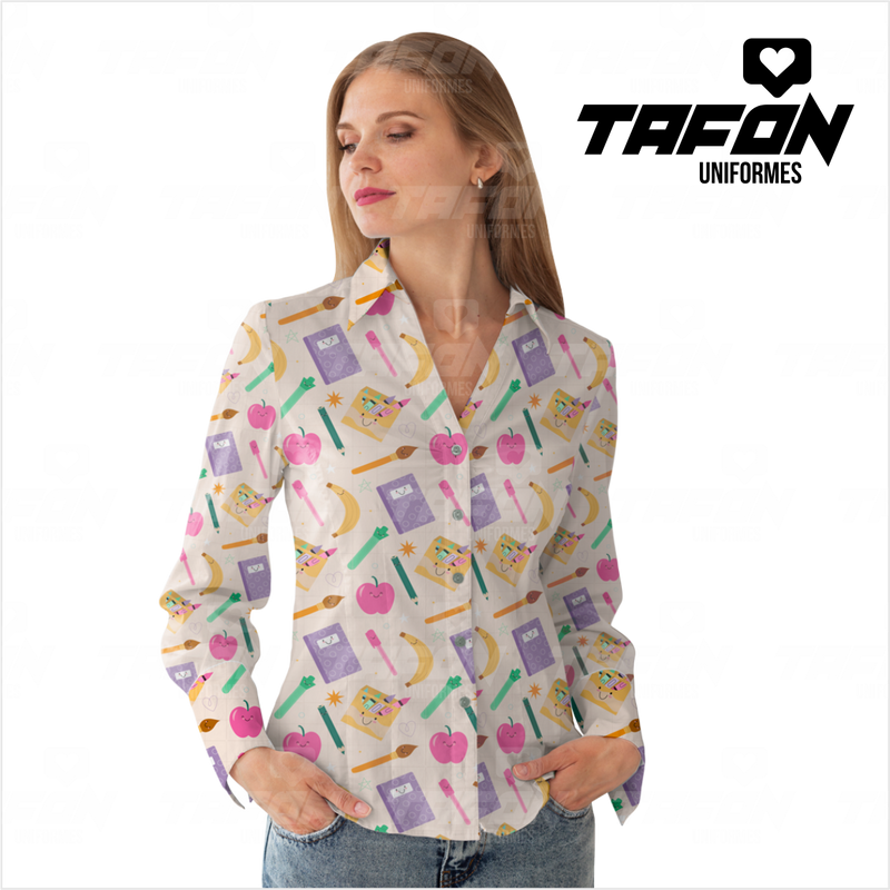 Blusas Camiseras para docentes CAM VE 0626  (PEDIDO MINIMO 5 UNIDADES)