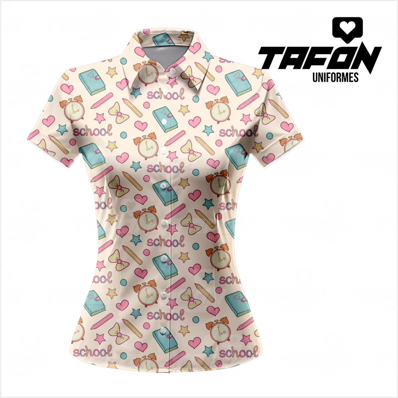 Blusas Camiseras para docentes CAM VE 0726  (PEDIDO MINIMO 5 UNIDADES)