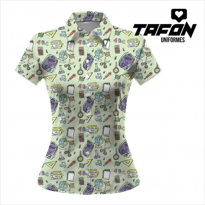 Blusas Camiseras para docentes CAM VE 0826  (PEDIDO MINIMO 5 UNIDADES)
