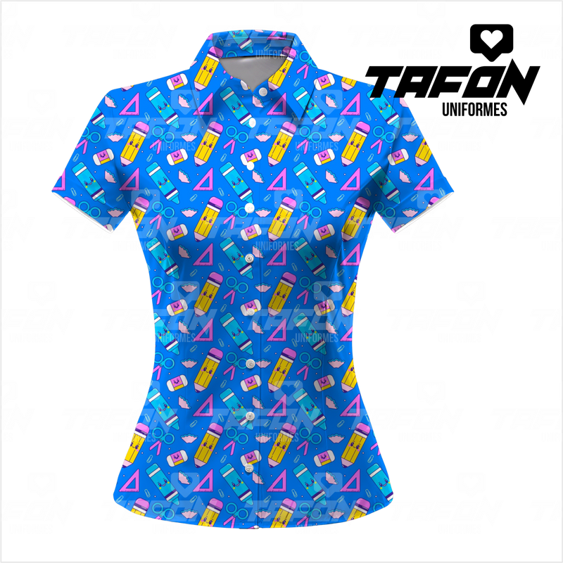 Blusas Camiseras para docentes CAM VE 1026  (PEDIDO MINIMO 5 UNIDADES)
